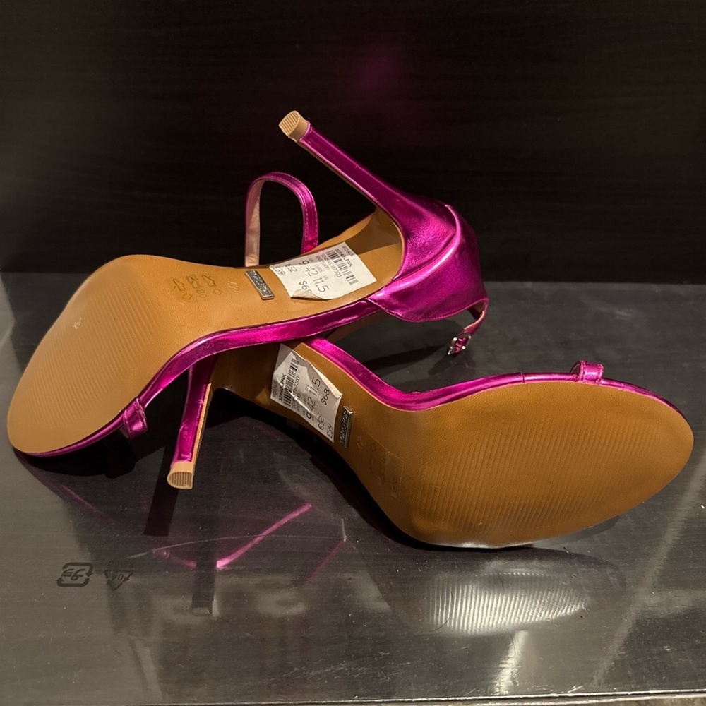 Women's Pink Strappy Heels - Picture 3 of 4